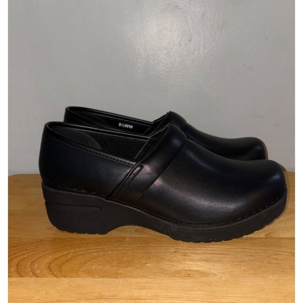 Easy Works Easy Street Women's Black Lead Work Shoes Clogs 9.5WW Slip Resistant - Picture 4 of 16